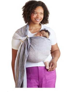 LILLEbaby %100 Linen Baby Ring Sling Carrier - Comfortable Hands-Free